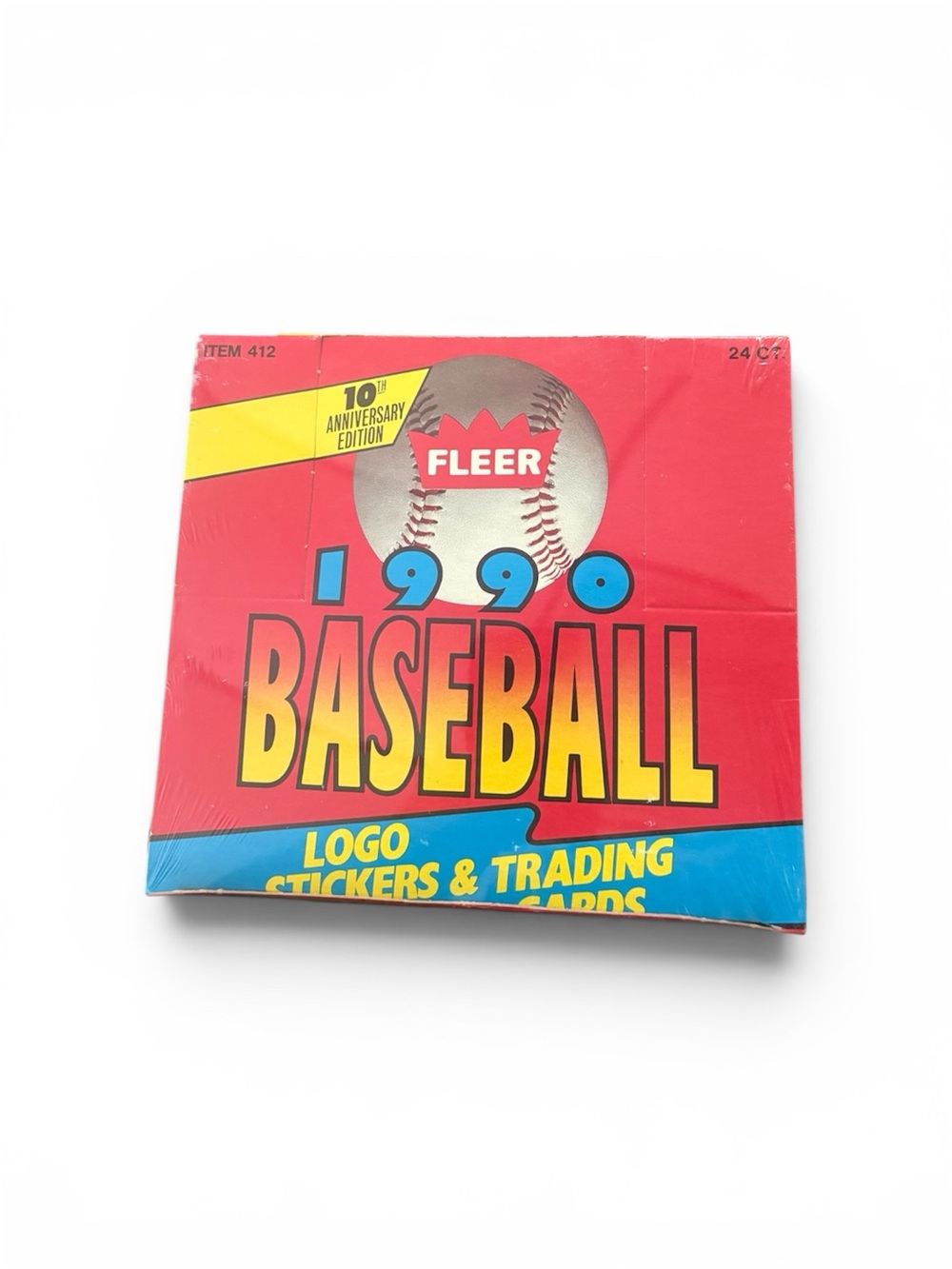 Fleer 1990 Baseball Cello Box Unopened 24 Packs